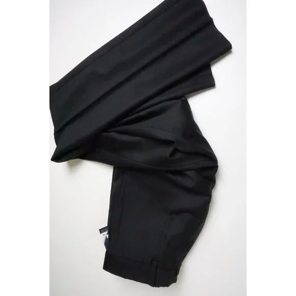 Incotex Black S100s High Comfort Wool Dress Pants Trousers 46 EU Brand NEW